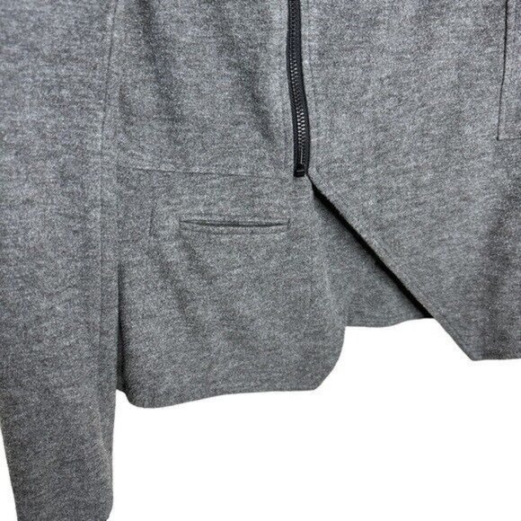 Cabi # 3556 Women Small Gray Asymmetrical Flint Gray Ponte Moto Rebel Jacket - Picture 10 of 13
